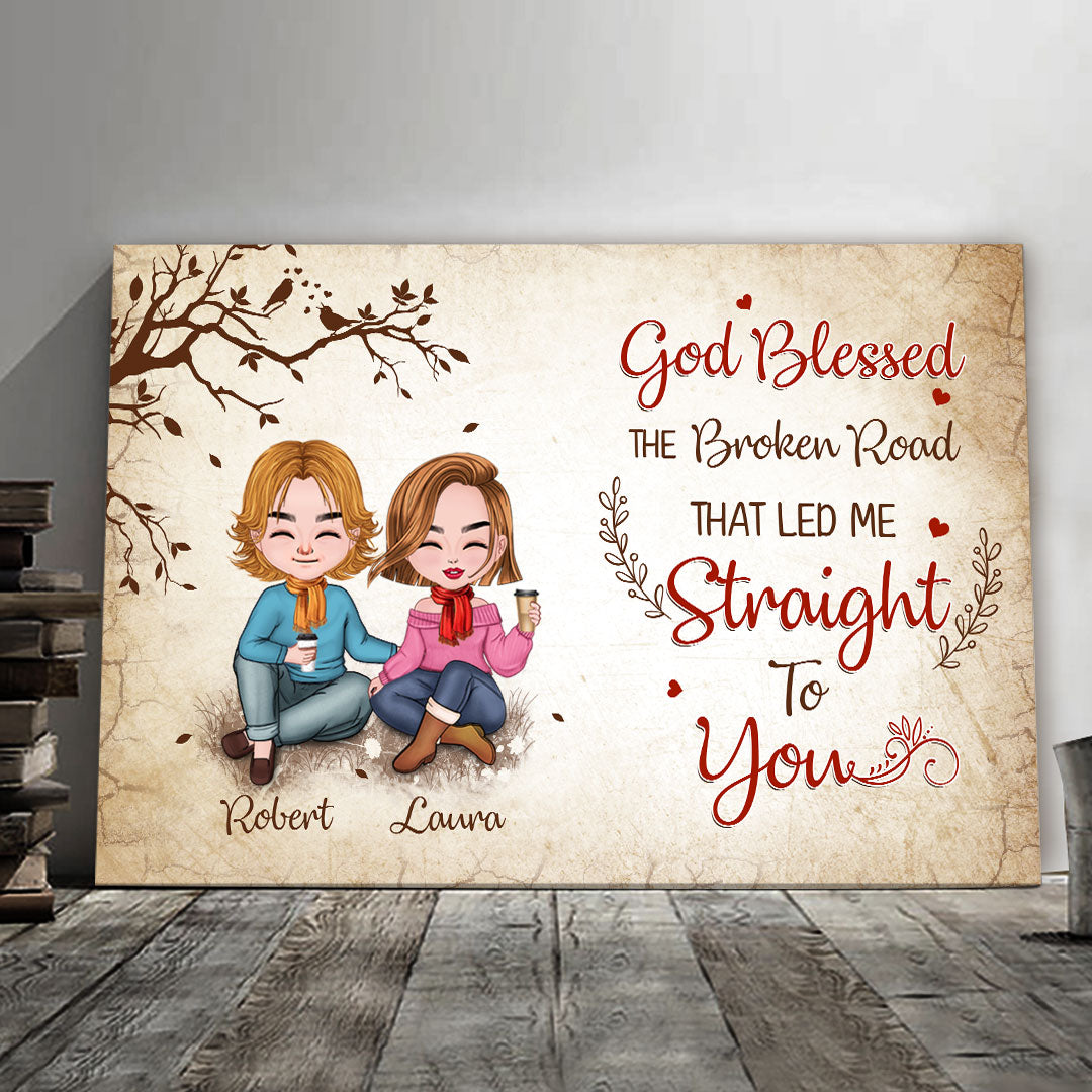 God Blessed Couple Canvas Personalized Gifts For Him For Her