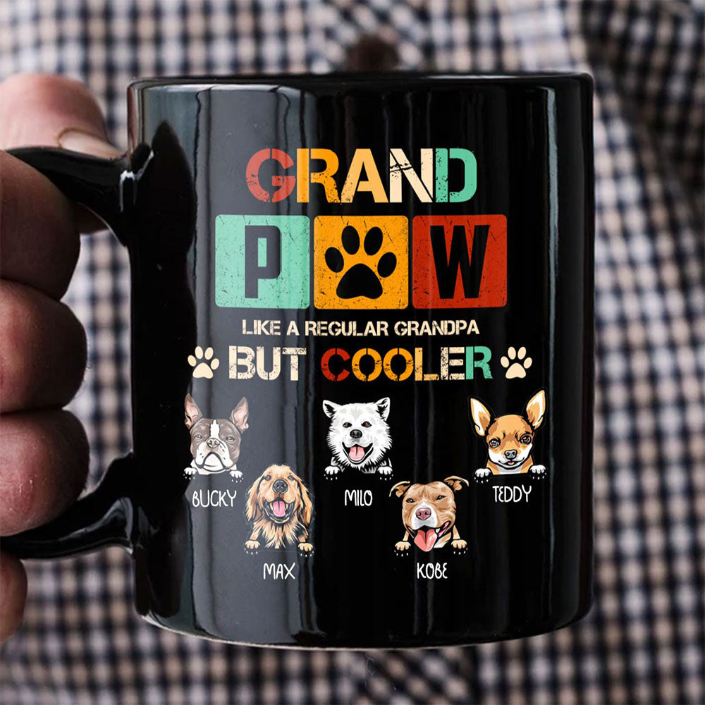 Dog Grandpa Grandfather Grand Paw Screw Funny Personalized Mug Gift