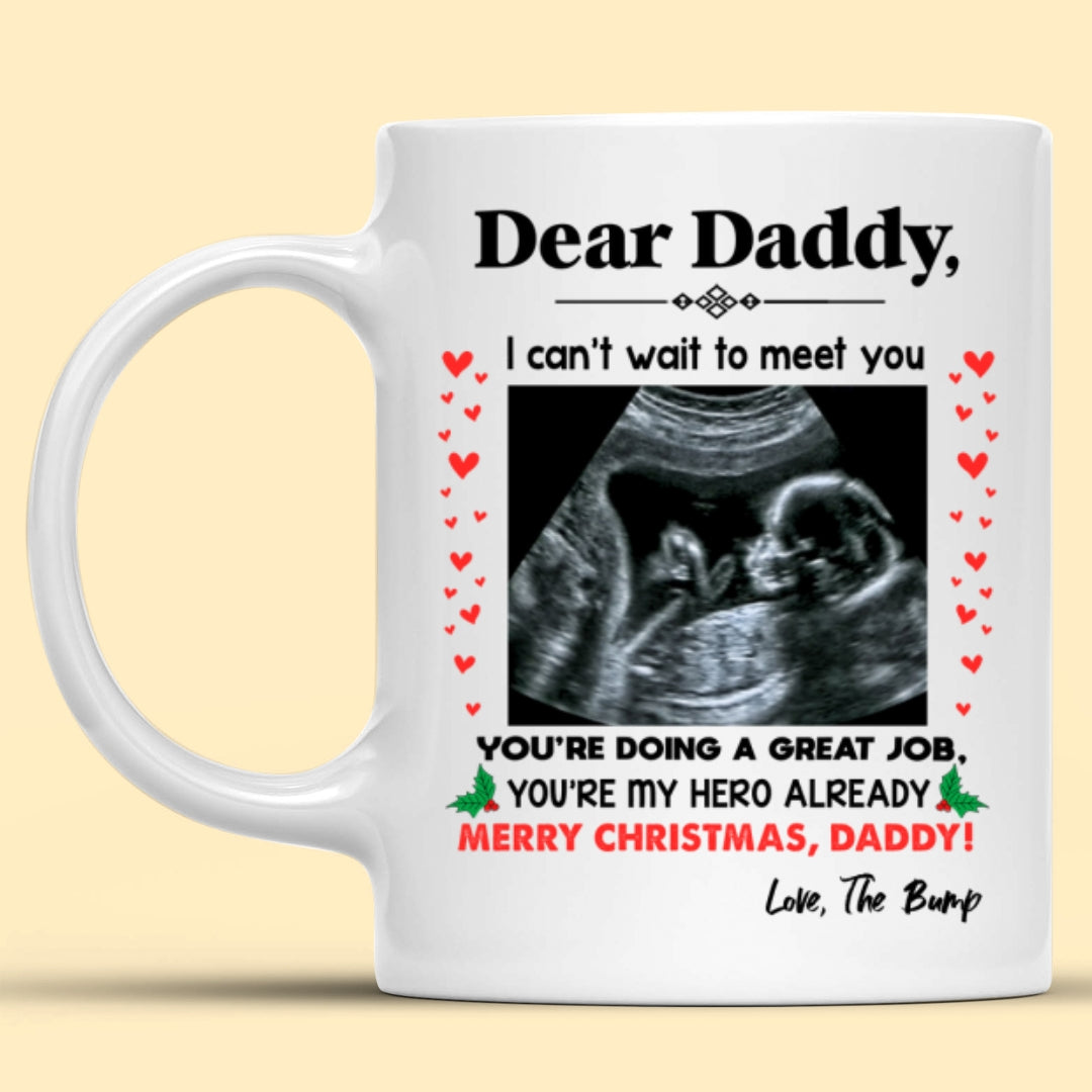 You're My Hero Christmas Perfect Mug Personalized Gift For Expecting Dad