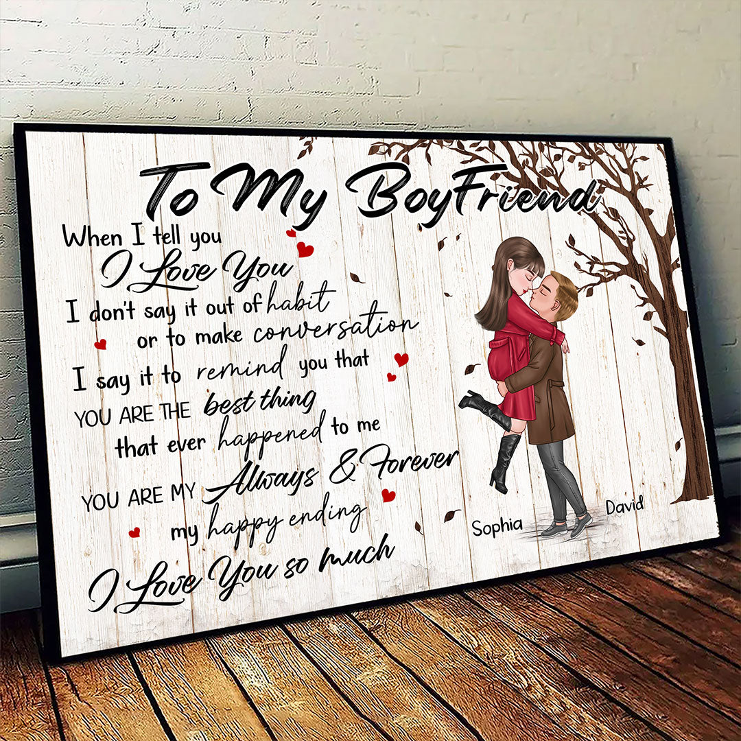 You're My Always And Forever Poster Personalized Gift For Boyfriend