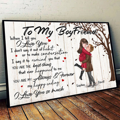 You're My Always And Forever Poster Personalized Gift For Boyfriend