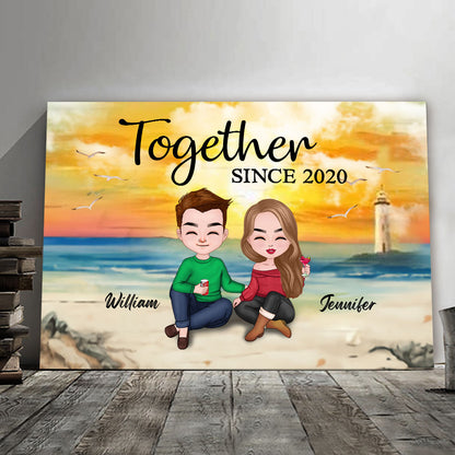 Together Since Canvas Personalized Gift For Couple