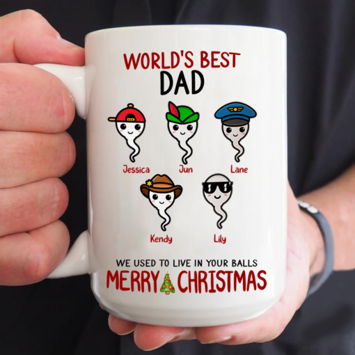 World's Best Dad Mug Personalized Funny Christmas Gift For Father