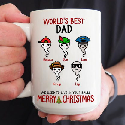 World's Best Dad Mug Personalized Funny Christmas Gift For Father