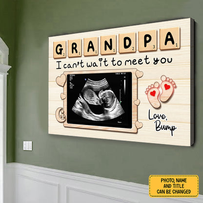 Mommy I Can't Wait To Meet You Canvas Personalized Gift For Mom To Be