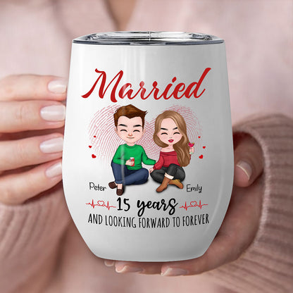 Married 15 Years Tumbler Personalized Anniversary Gift By Year For Couple