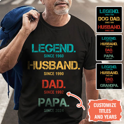 Legend Papa Meaningful T-shirt Personalized Gift For Grandpa