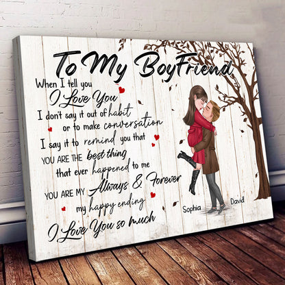 You're My Always And Forever Canvas Personalized Gift For Boyfriend