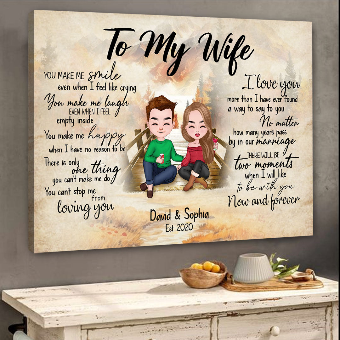 Can't Stop Loving You Canvas Personalized Gift For Wife