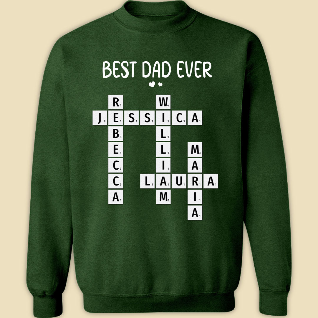Best Dad Ever Crossword Shirt Personalized Gift For Dad