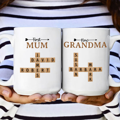 Now Grandma Crossword Puzzle Mug Personalized Gift For Grandma