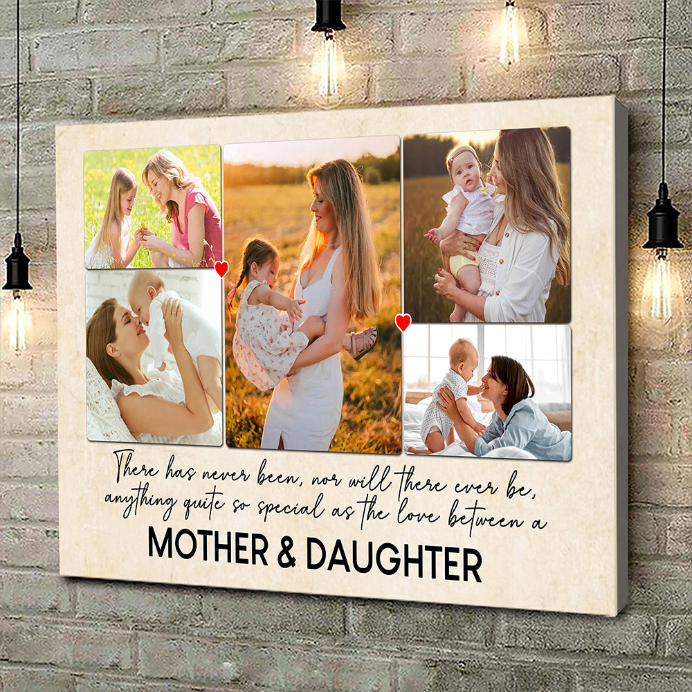 Special Love Between Mother & Son/Daughter Canvas Personalized Gift For Mom