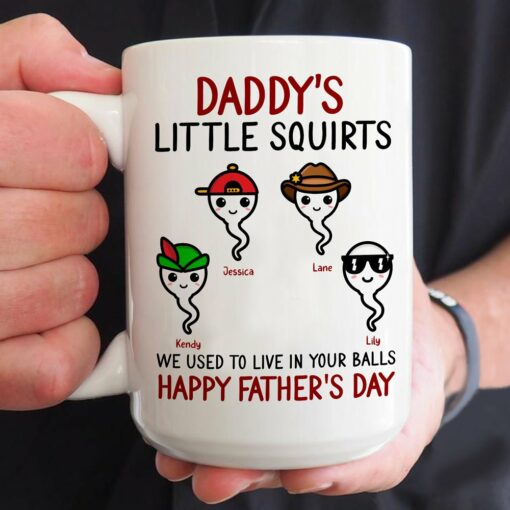 We Used To Live In Your Balls Personalized Father's Day Mug For Dad