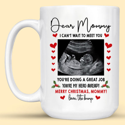 Personalized Christmas Gift For Mommy To Be My Hero Ultrasound Sonogram Mug