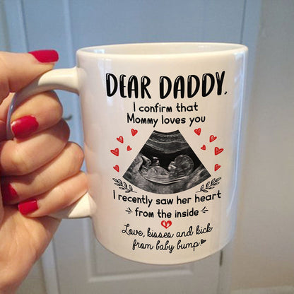 Personalized Gift For Dad To Be Mommy Loves You Mug
