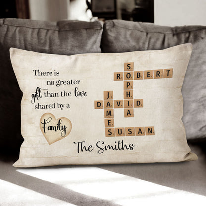 There Is No Greater Crossword Pillow Personalized Gift For Family