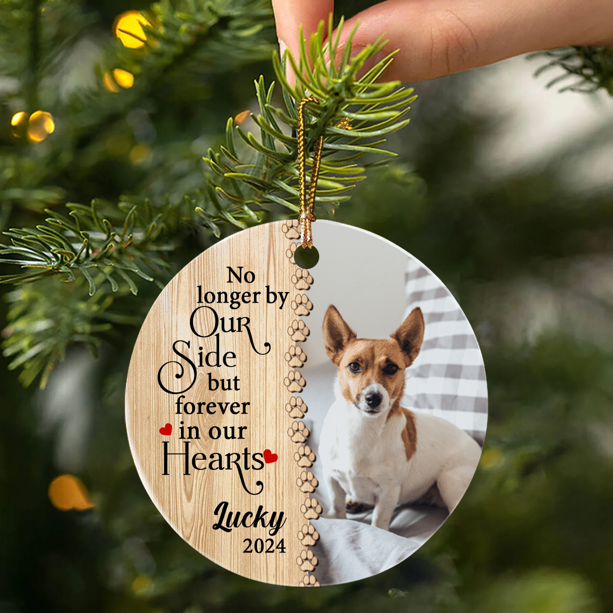 Forever In Our Hearts Meaningful Ornament Memorial Personalized Gift