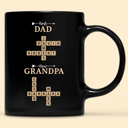 Now Grandpa Crossword Puzzle Mug Personalized Gift For Grandpa