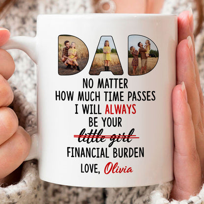 Little Girl Funny Mug Personalized Photo Gift For Dad From Daughter