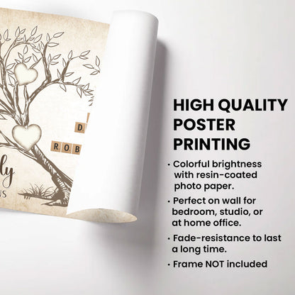 Love Never Ends Crossword Puzzle Poster Personalized Gift For Family