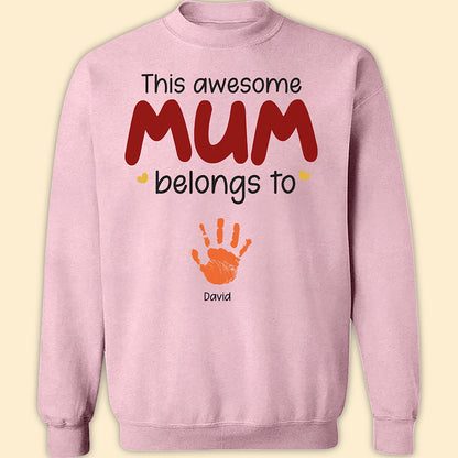 This Awesome Mom Belongs To T-shirt Personalized Gift For Mom