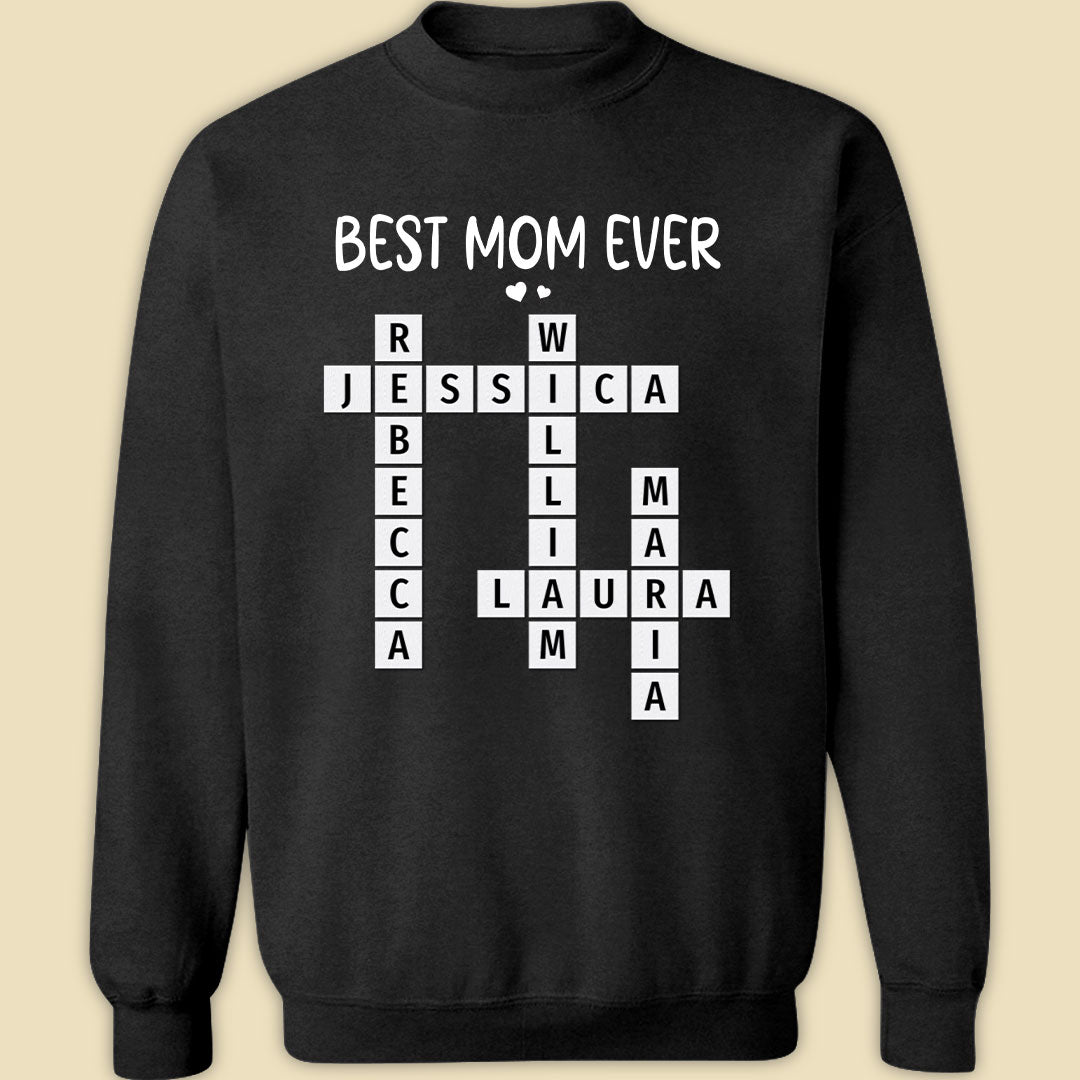 Best Mom Ever Crossword Puzzle Shirt Personalized Gift For Mother