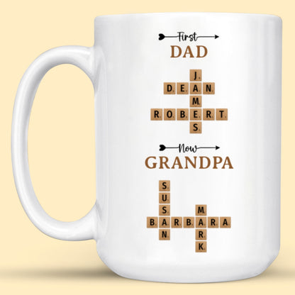 Now Grandpa Crossword Puzzle Mug Personalized Gift For Grandpa