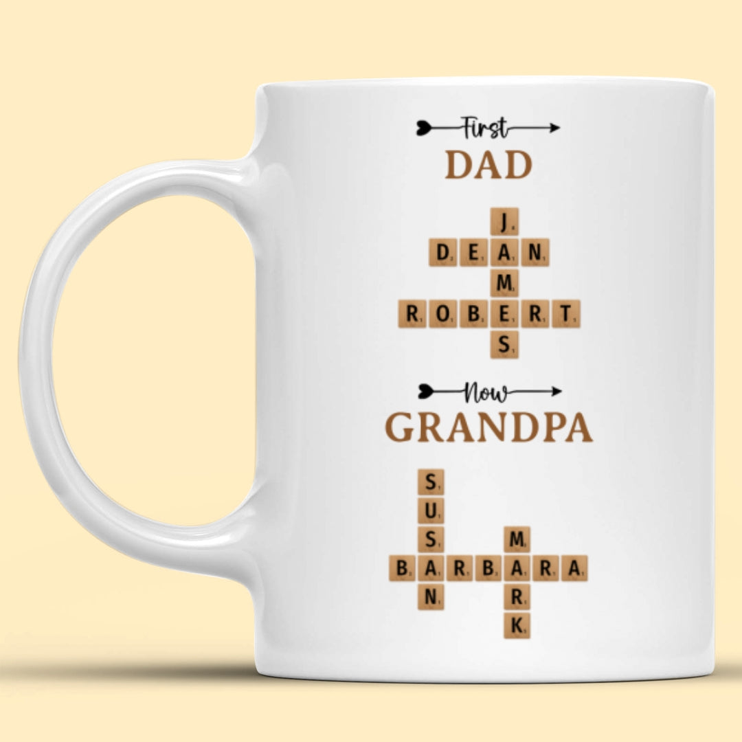Now Grandpa Crossword Puzzle Mug Personalized Gift For Grandpa