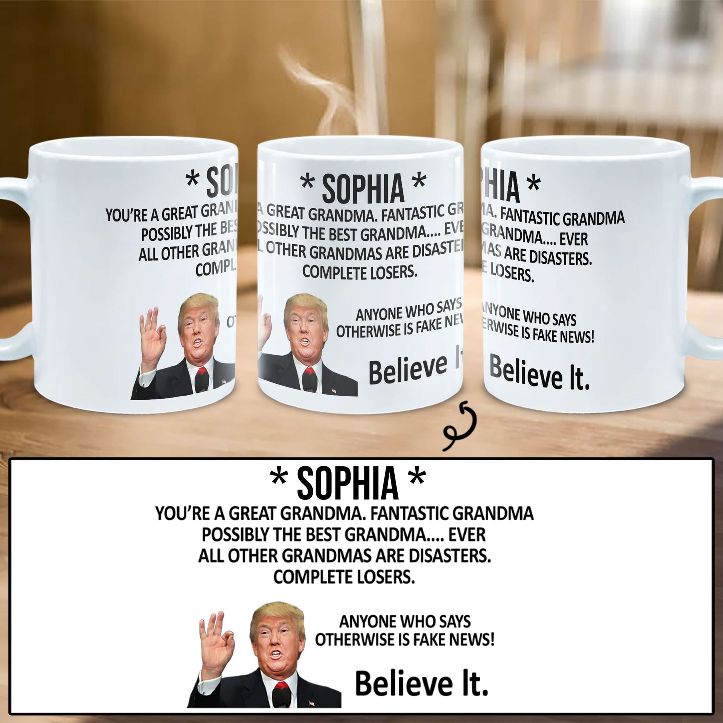 Trump Great Grandma Funny Personalized Mug Gift for Grandma