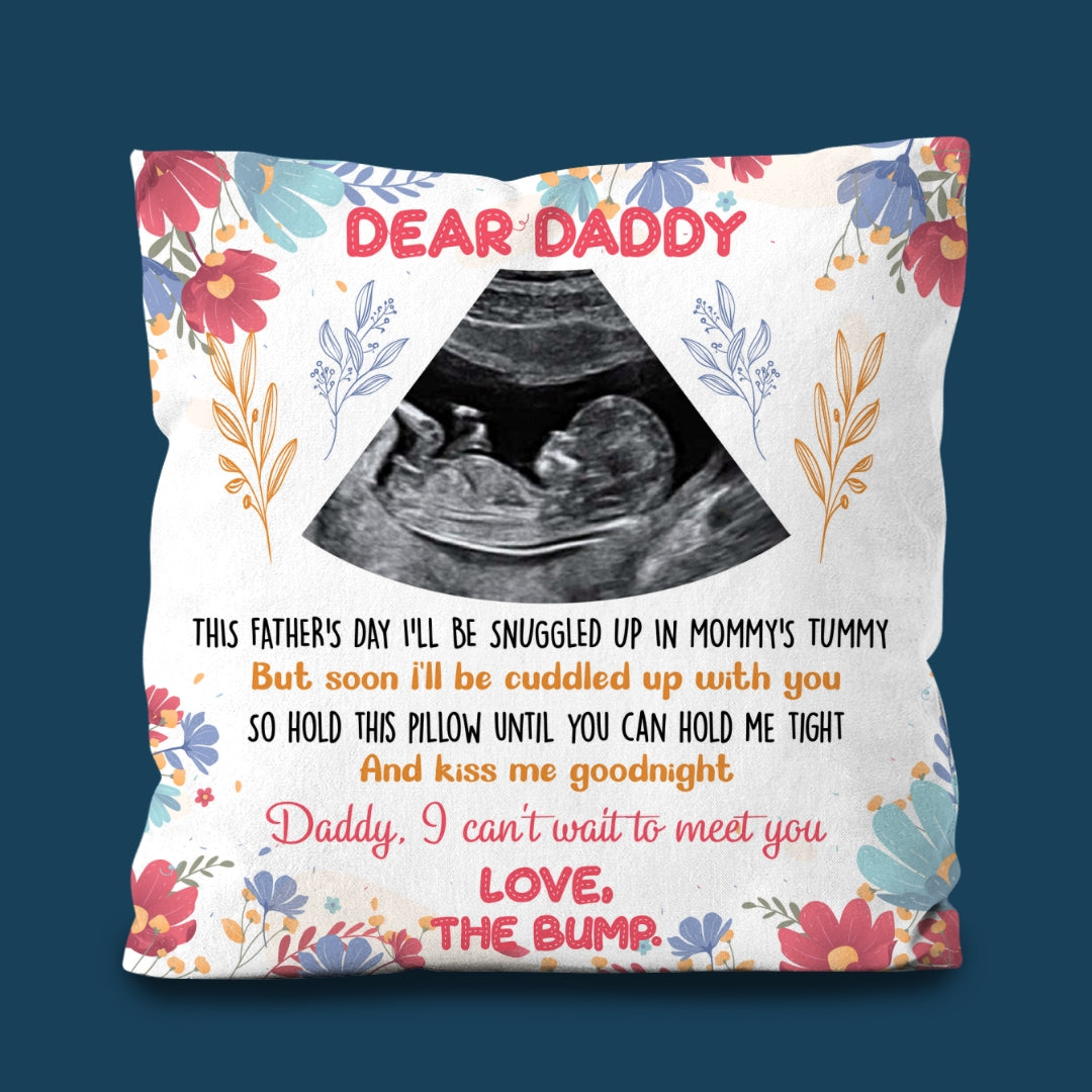 Daddy This Father's Day Be Snuggled Up Personalized Canvas Pillow