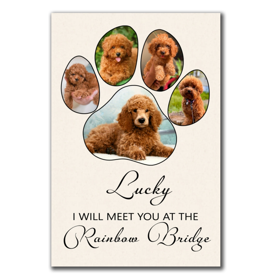 Meet At The Rainbow Bridge Canvas Personalized Memorial Gift For Pet Lover