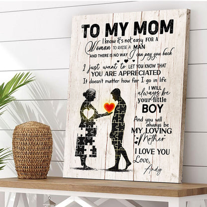 You Are Appreciated Mother Canvas Personalized Gift For Mom