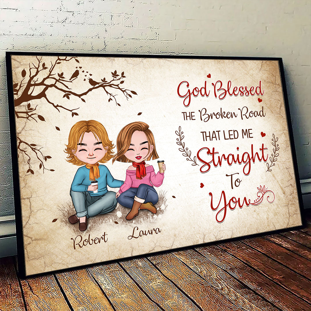 God Blessed Couple Poster Personalized Gift For Him For Her
