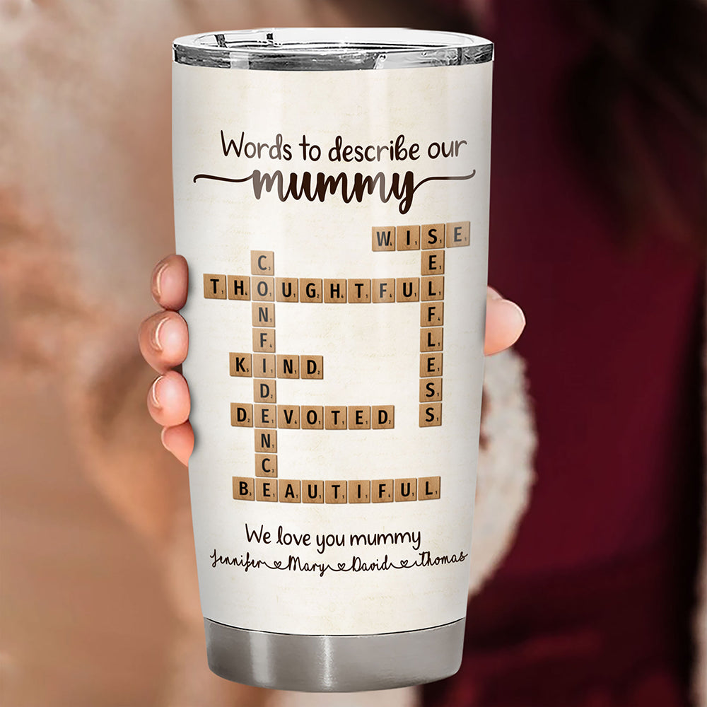 Words To Describe Mummy Crossword Fat Tumbler Personalized Gift For Mum
