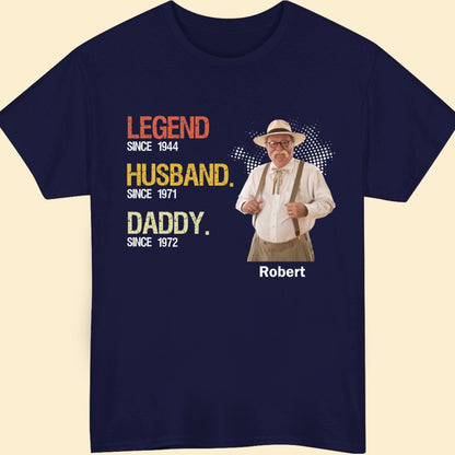 Legend Husband Daddy Grandpa T-shirt Personalized Gifts For Dad Grandpa