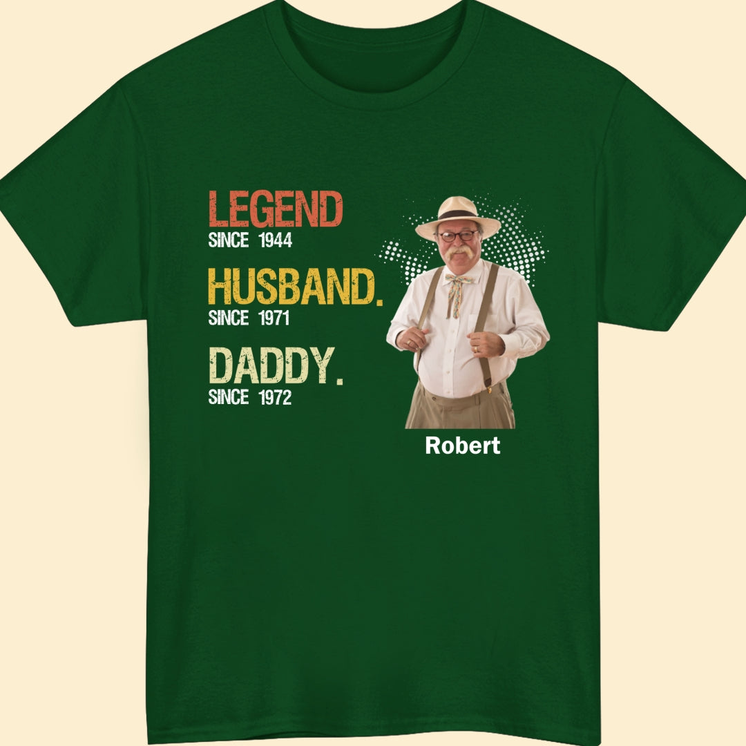 Legend Husband Daddy Grandpa T-shirt Personalized Gifts For Dad Grandpa