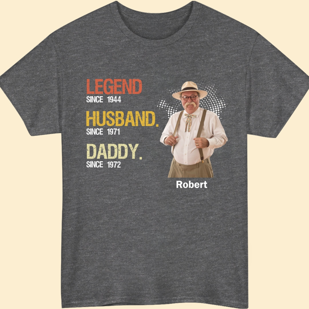 Legend Husband Daddy Grandpa T-shirt Personalized Gifts For Dad Grandpa