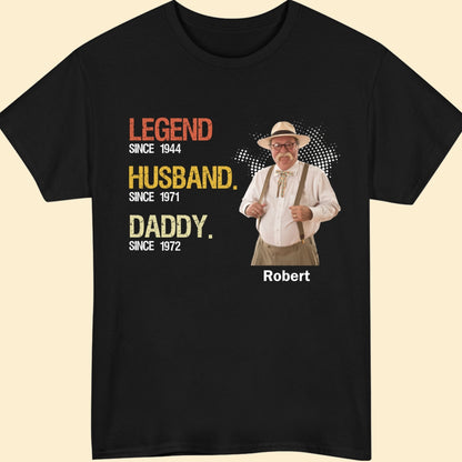 Legend Husband Daddy Grandpa T-shirt Personalized Gifts For Dad Grandpa