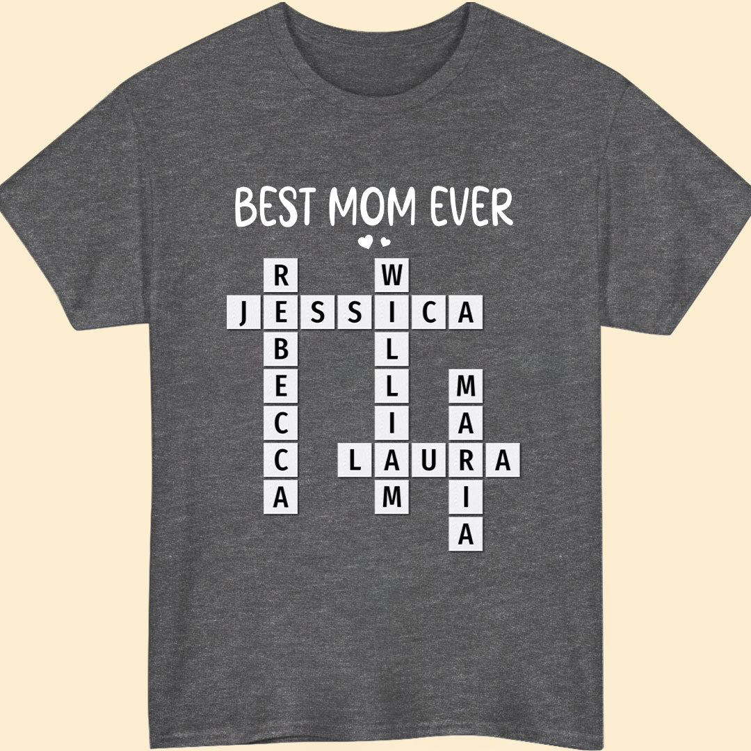 Best Mom Ever Crossword Puzzle Shirt Personalized Gift For Mother