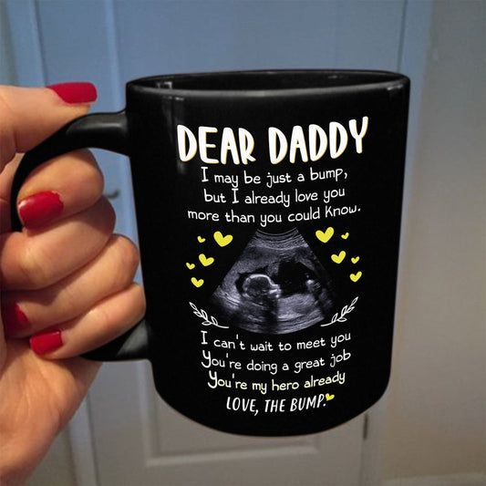 Personalized Gift For Dad To Be Black Mug