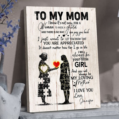 You Are Appreciated Mother Canvas Personalized Gift For Mom