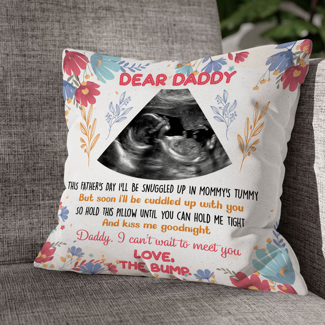 Daddy This Father's Day Be Snuggled Up Personalized Canvas Pillow