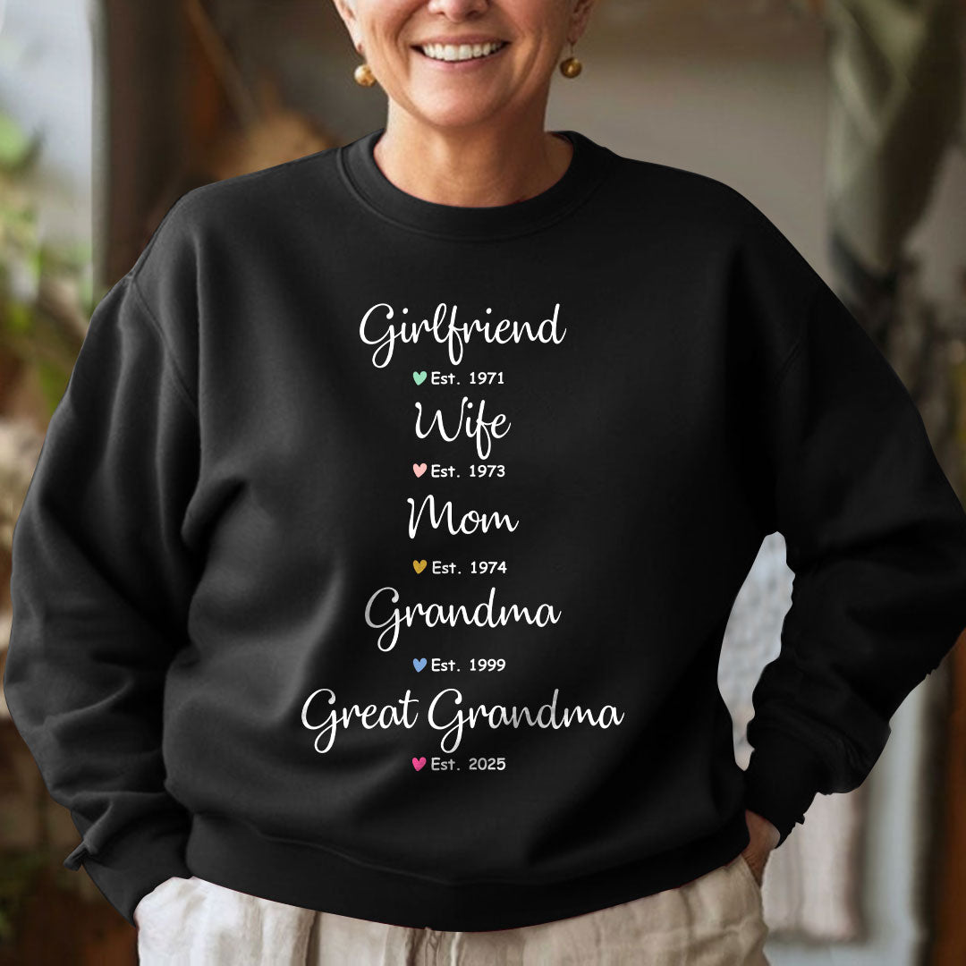 Wife Mom Grandma Shirt - Personalized Gifts For Mother & Grandmother