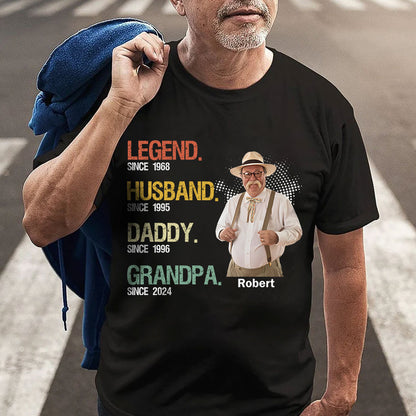 Legend Husband Daddy Grandpa T-shirt Personalized Gifts For Dad Grandpa