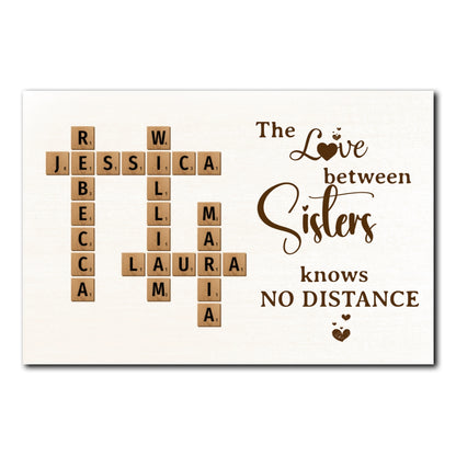 No Distance Love Crossword Puzzle Poster Personalized Gift For Family