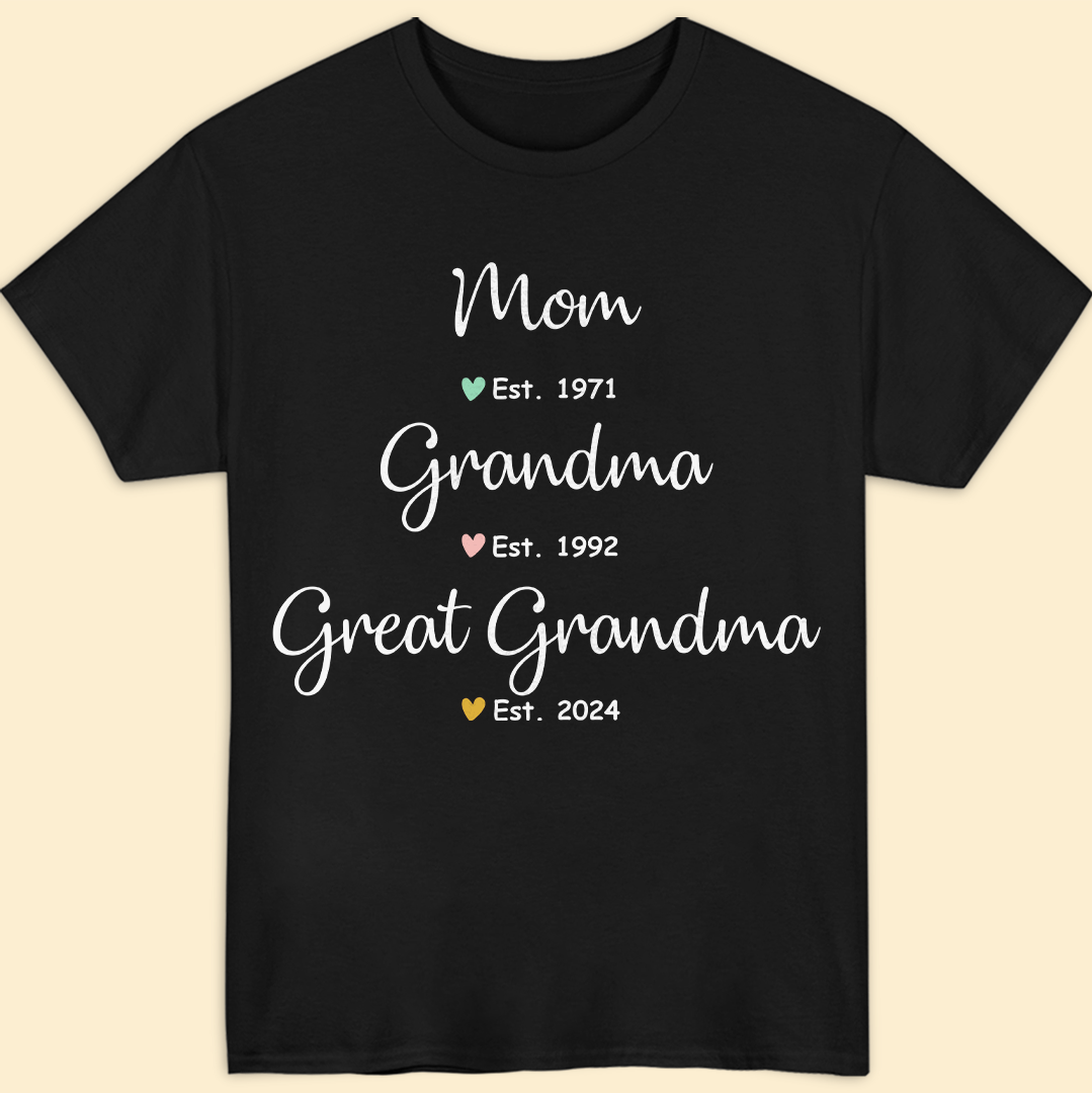 Wife Mom Grandma Shirt - Personalized Gifts For Mother & Grandmother