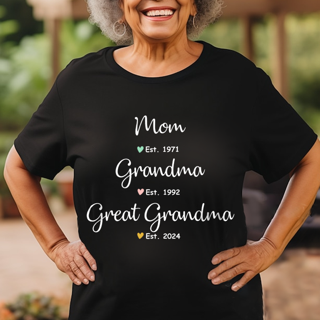Wife Mom Grandma Shirt - Personalized Gifts For Mother & Grandmother