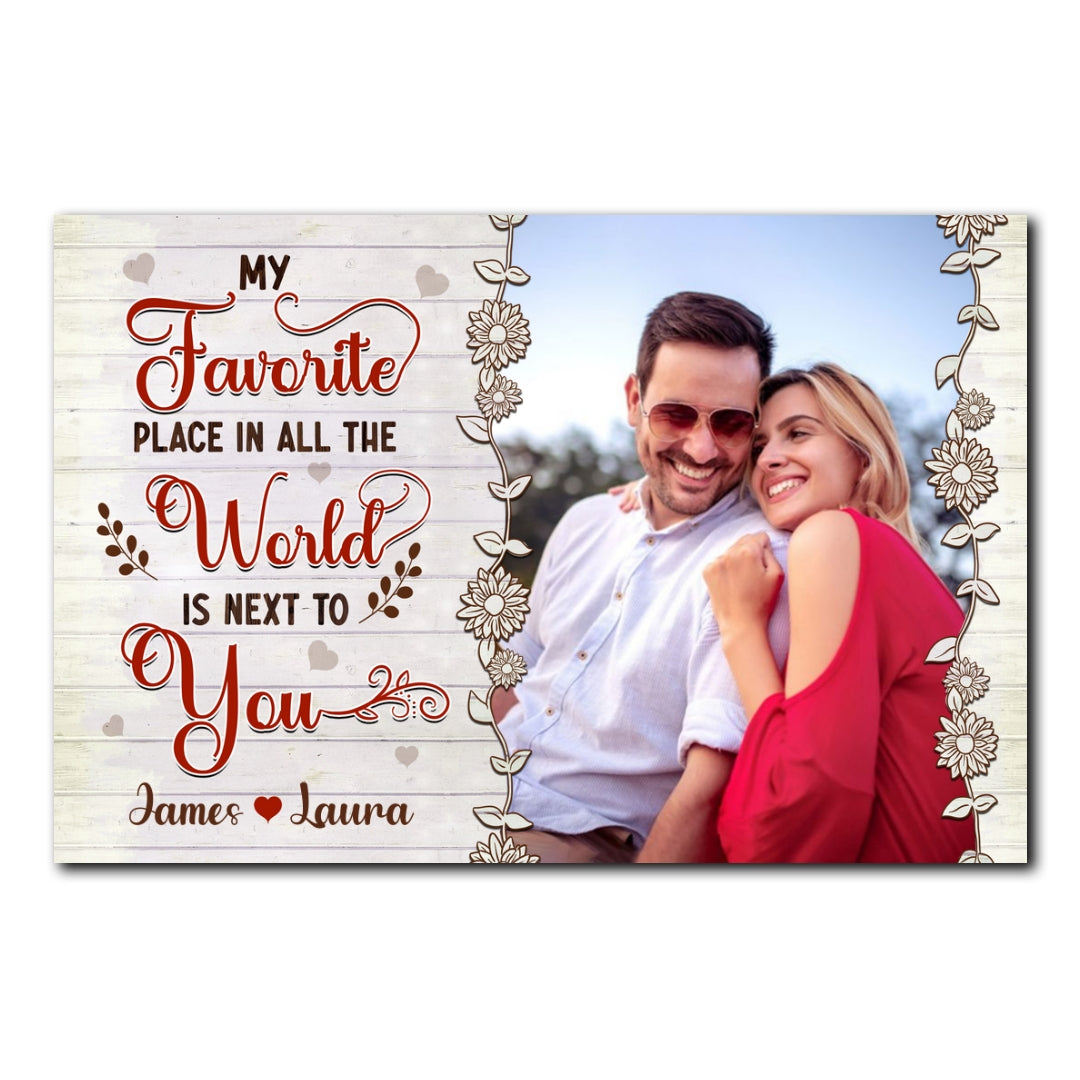 Favorite Place In The World Poster Personalized Gift For Couple