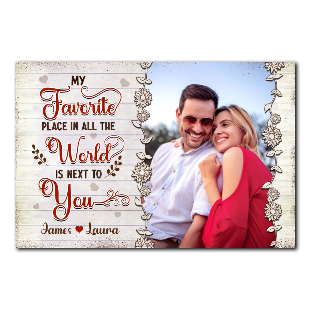 Favorite Place In The World Poster Personalized Gift For Couple