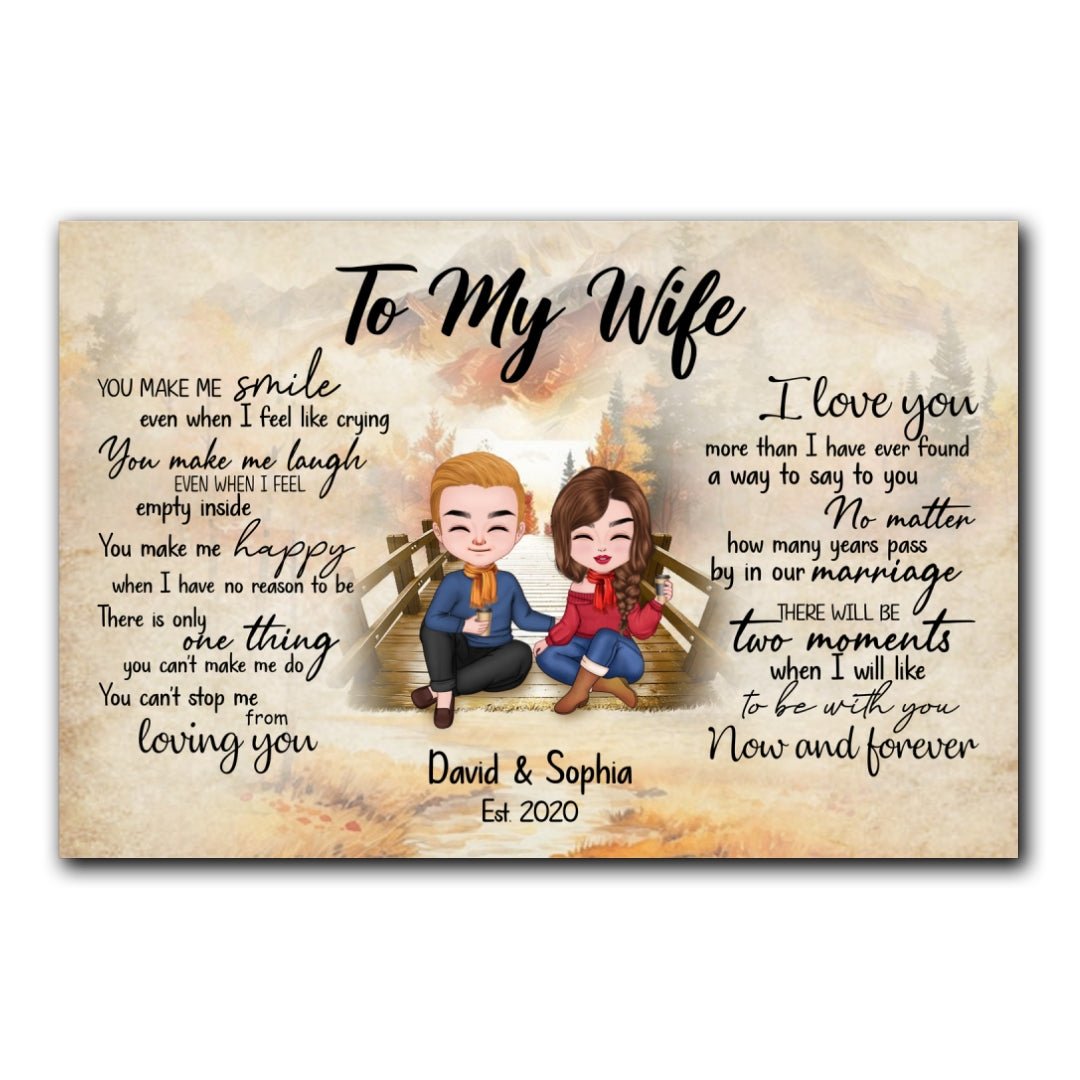 Can't Stop Loving You Canvas Personalized Gift For Wife